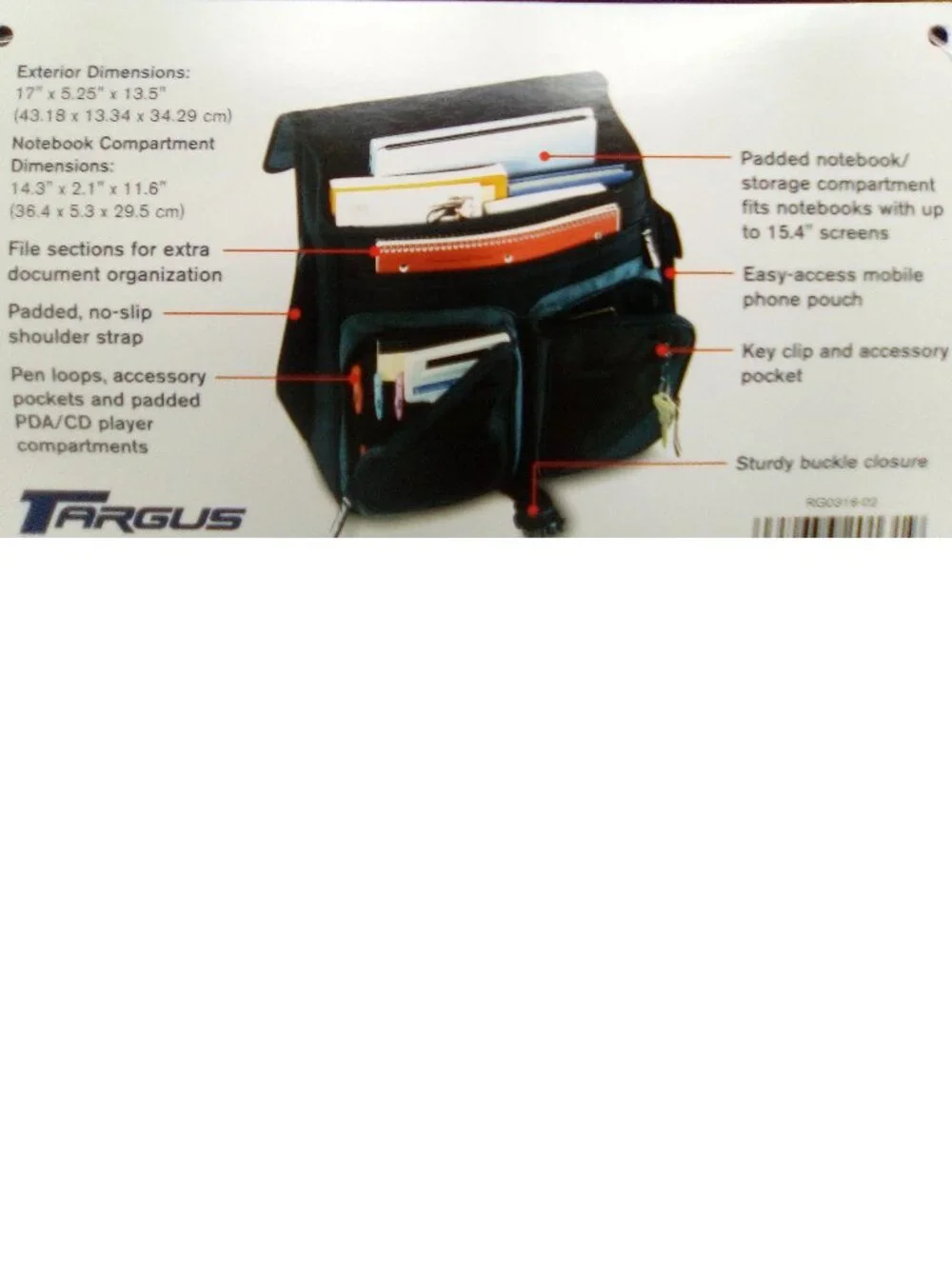 Targus Vibe Deluxe Case with Notebook Laptop (fits up to 15.4